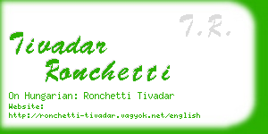 tivadar ronchetti business card